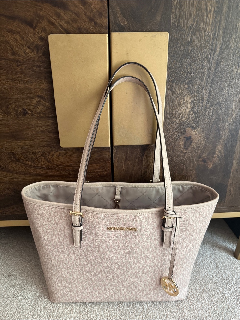 Michael Kors Jet Set Carryall Tote bag In Color Ballet, Monogram